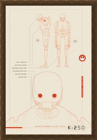 Framed Framed K-2S0 Plans - Star Wars Rogue One