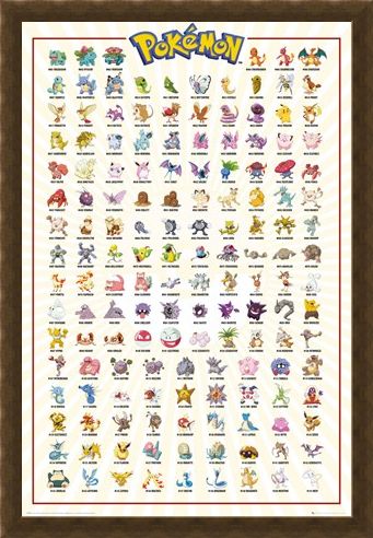 Framed Framed Original 151 - Pokemon Kanto