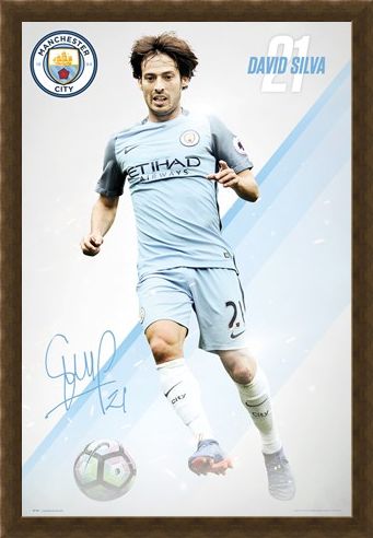 Framed Framed David Silva 16/17 - Manchester City
