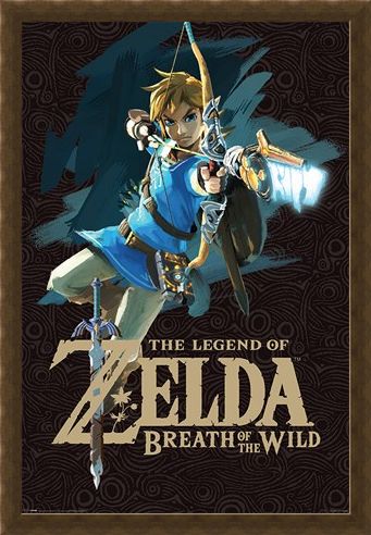 Framed Framed Breath Of The Wild Cover Art - The Legend Of Zelda
