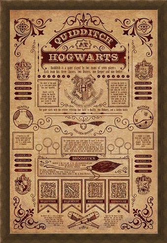 Framed Framed Quidditch At Hogwarts - Harry Potter