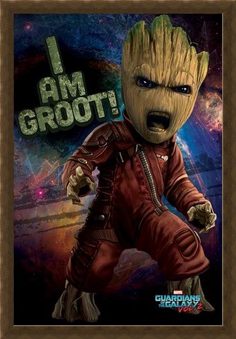 Framed Framed Angry Groot - Guardians of the Galaxy Vol.2