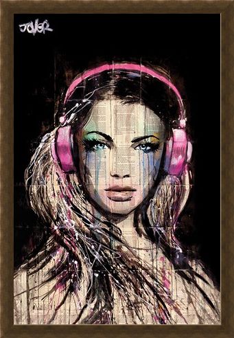 Framed Framed DJ Girl - Loui Jover