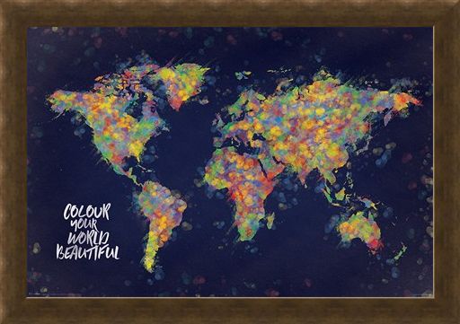 Framed Framed Colour Your World Beautiful - Atlas