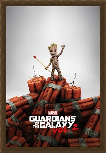 Framed Framed Groot Dynamite - Guardians Of The Galaxy Vol. 2