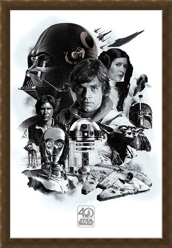 Framed Framed 40th Anniversary Montage - Star Wars