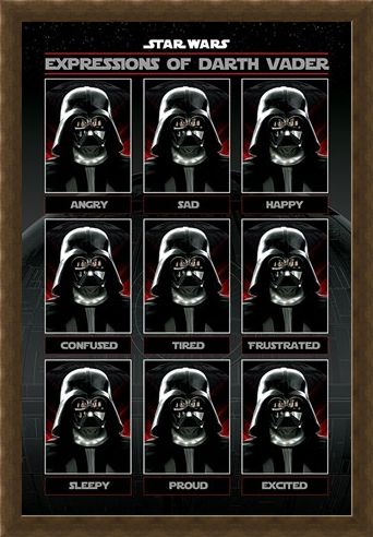 Framed Framed Expressions of Darth Vader - Star Wars