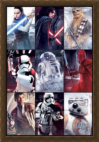 Framed Framed The Last Jedi Characters - Star Wars