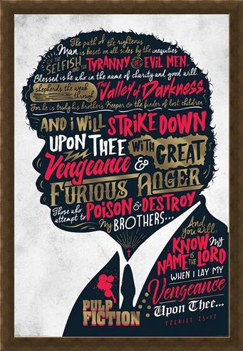 Framed Framed Ezekiel 25:17 - Pulp Fiction