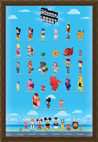 Framed Framed Crossy Characters - Disney Crossy Road