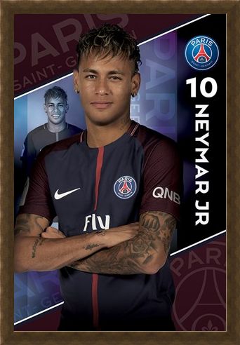Framed Framed Neymar 16-17 - PSG