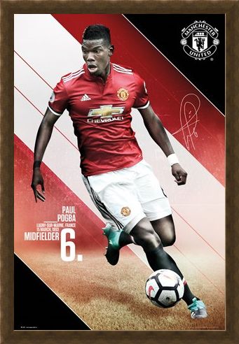 Framed Framed Pogba 17-18 - Manchester United