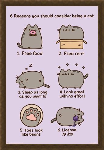 Framed Framed Reasons To Be A Cat - Pusheen