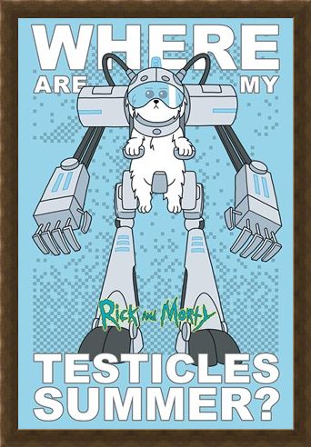 Framed Framed Where Are My Testicles - Rick and Morty