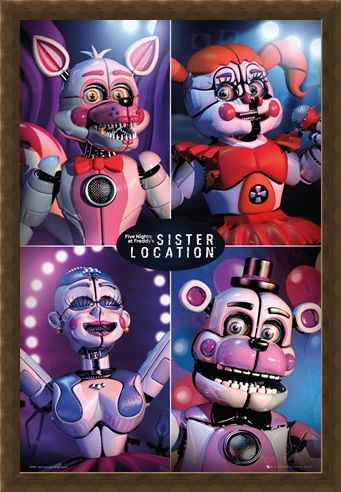Framed Framed Sister Location Quad - Five Nights at Freddy's