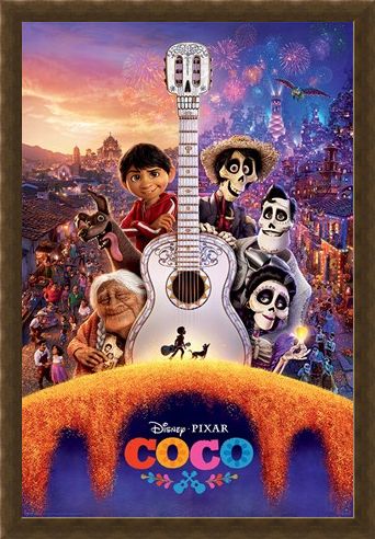 Framed Framed Día de Muertos Guitar - Coco