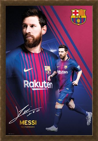 Framed Framed Messi Collage 17-18 - Barcelona