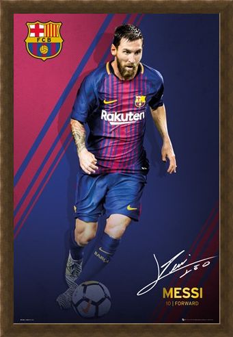 Framed Framed Messi 17/18 - Barcelona