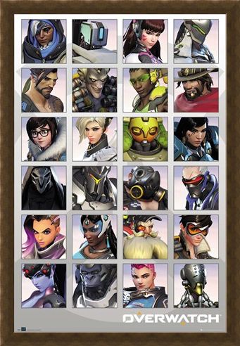 Framed Framed Character Portraits - Overwatch