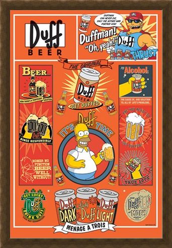 Framed Framed Duff - The Simpsons