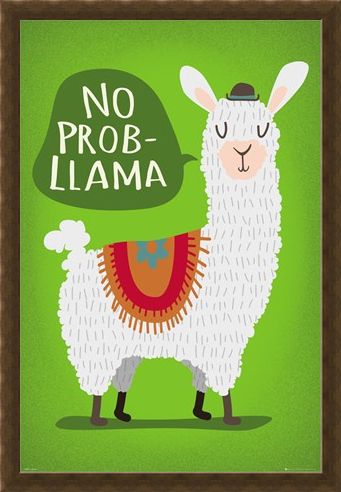 Framed Framed Llama No Probllama - Take It From Me