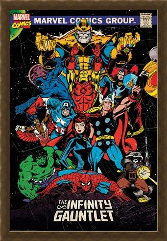 Framed Framed The Infinity Gauntlet Retro - Marvel