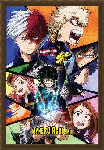 Framed Framed Characters Mosaic - My Hero Academia