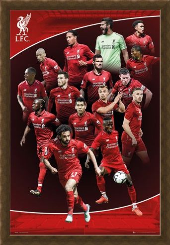 Framed Framed Team Photo - Liverpool FC