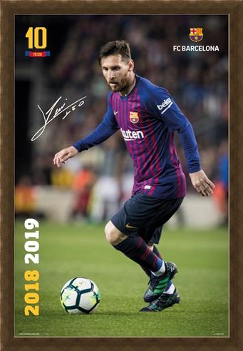 Framed Framed Messi 18-19 - Barcelona FC