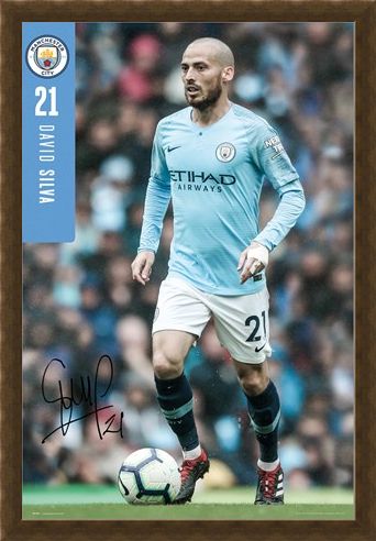 Framed Framed Silva 18-19 - Manchester City