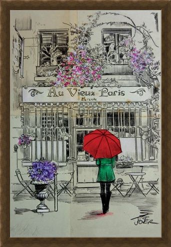 Framed Framed Au Vieux Paris - Loui Jover