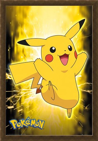 Framed Framed Pikachu Neon - Pokemon