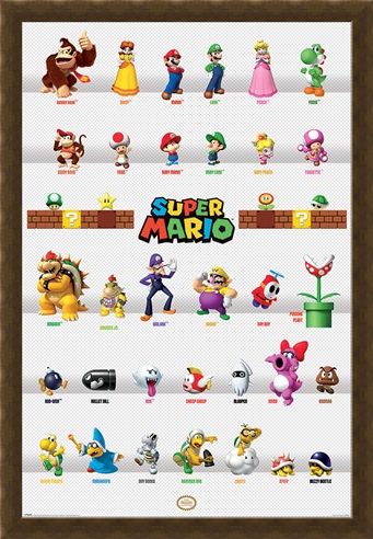 Framed Framed Character Parade - Super Mario