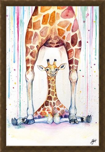 Framed Framed Gorgeous Giraffes - Marc Allante