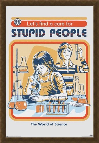 Framed Framed Let's Find A Cure For Stupid People - Steven Rhodes