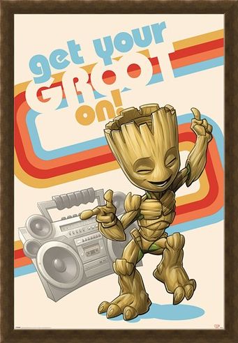 Framed Framed Get Your Groot On - Guardians Of The Galaxy