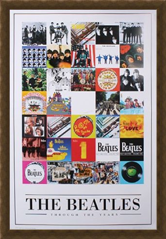 Framed Framed Album Cover Montage - The Beatles
