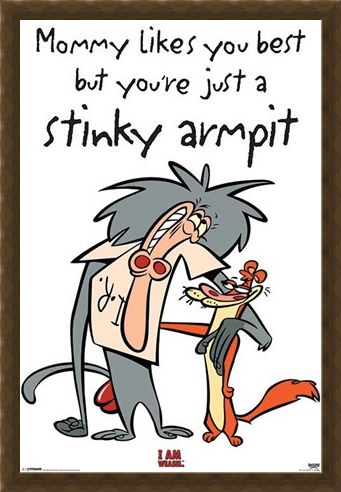 Framed Framed Stinky Armpit - I Am Weasel