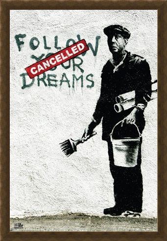 Framed Framed Follow Your Dreams - Banksy