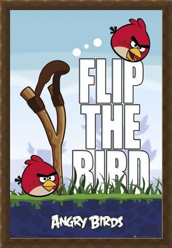 Framed Framed Flip the Bird - Angry Birds