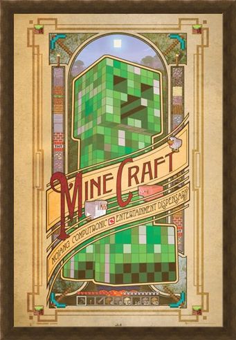 Framed Framed Mojang Computronic Entertainment Dispensary - Minecraft