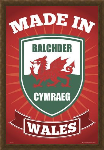 Framed Framed Made in Wales - Welsh Pride