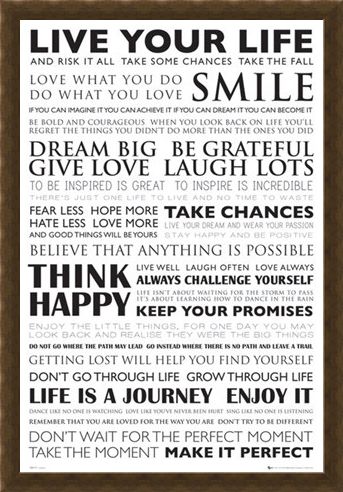Framed Framed Dream Big - Think happy and Smile