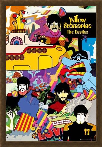 Framed Framed Yellow Submarine Collage - The Beatles