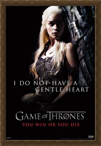 Framed Framed I Do Not Have A Gentle Heart - Game of Thrones