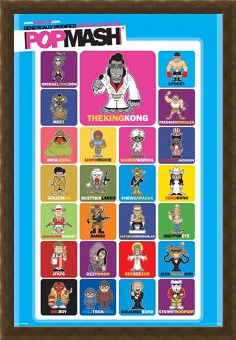 Framed Framed PopMash Characters - Genetically Modified Modern Culture