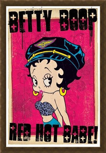 Framed Framed Red Hot Babe - Betty Boop