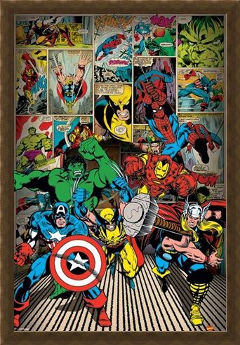 Framed Framed Here Come The Heroes - Marvel Comics
