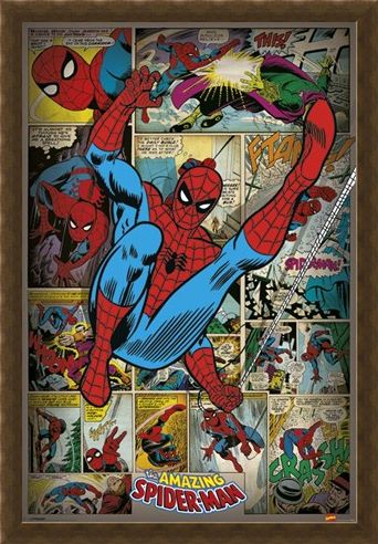 Framed Framed Retro Spiderman Compilation - Marvel Comics