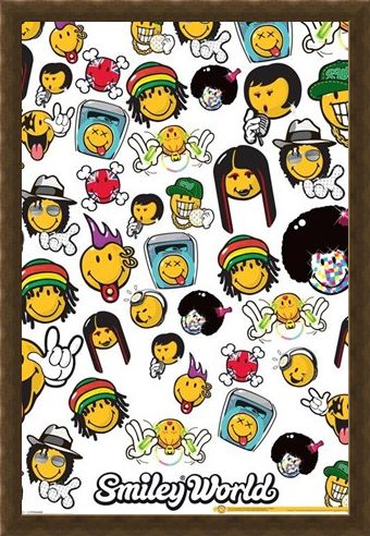Framed Framed Smiley Music - Smiley World